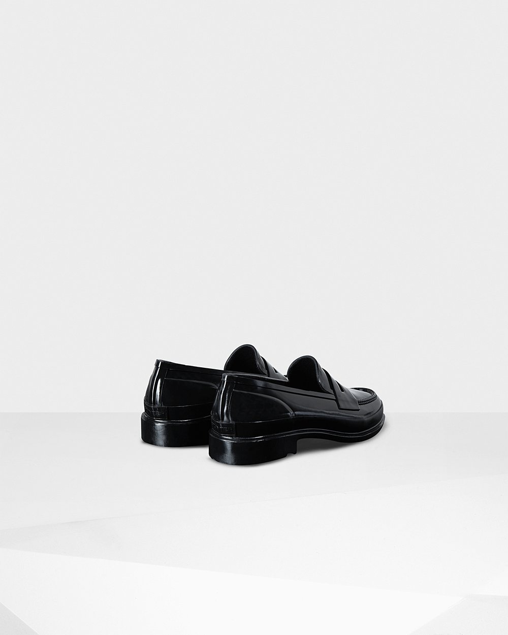 Women Hunter Original Gloss Penny | Loafers Black | NZ-12748-XDMS